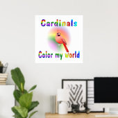 Poster Cardinal Couleur Mon Monde (Bureau à domicile)