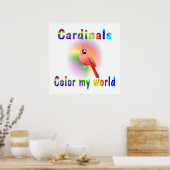 Poster Cardinal Couleur Mon Monde (Cuisine)
