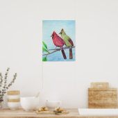Poster Cardinal Couple (Cuisine)