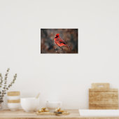 Poster Cardinal dans une tempête de neige (Cuisine)