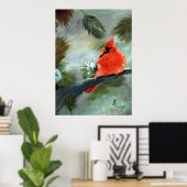 Poster Cardinal d'hiver (Bureau à domicile)