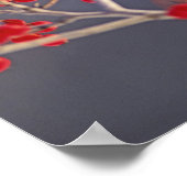 Poster Cardinal du Nord chez l'aubépine (Coin)