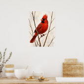 Poster Cardinal du Nord mâle (Cuisine)