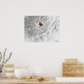 Poster Cardinal en hiver (Cuisine)