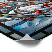 Poster Cardinal en verre tendu (Coin)