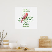 Poster Cardinal Ohio State Bird (Cuisine)