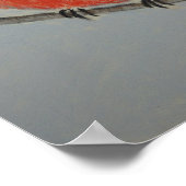 Poster Cardinal Rouge à la Branche de Pastels (Coin)