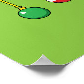 Poster Cardinal Rouge à Noël Branche nu (Coin)