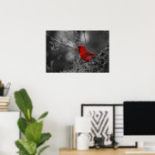 Poster Cardinal rouge du Nord - Photographie d'oiseaux (Bureau à domicile)