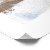 Poster Cardinal rouge en neige (Coin)