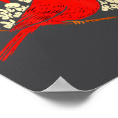 Poster Cardinal rouge oiseau de Noël pull de Noël laid (Coin)