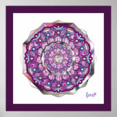 Poster Cardinal rouge Rosace (Devant)