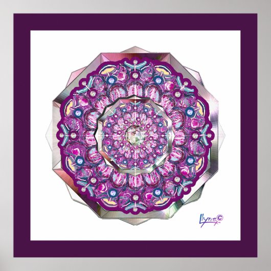 Poster Cardinal rouge Rosace (Devant)