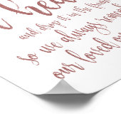 Poster Cardio Drop Livre d'invité Rose Gold Parties scint (Coin)