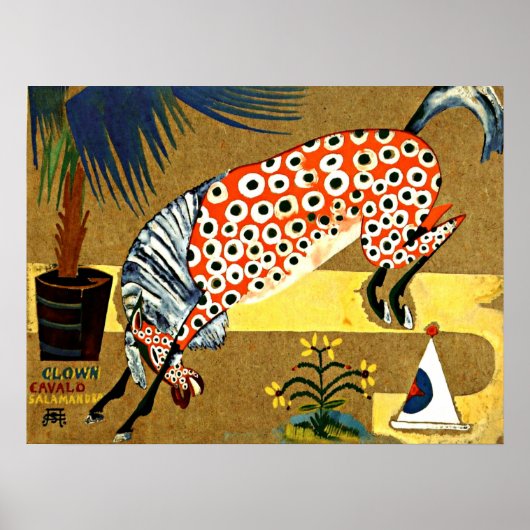 Poster Cardoso - Cheval Clown Salamandra (Devant)