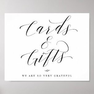 Poster Cards and Gifts Elegant Calligraphy Wedding Sign