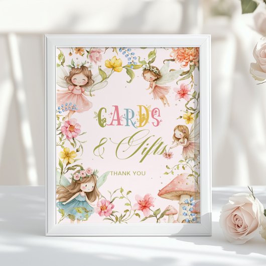 Poster Cards and Gifts Fairy First Enchanted Birthday