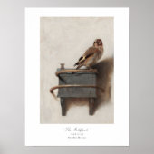Poster Carel Fabritius Goldfinch Néerlandais 1654 Art fin (Devant)