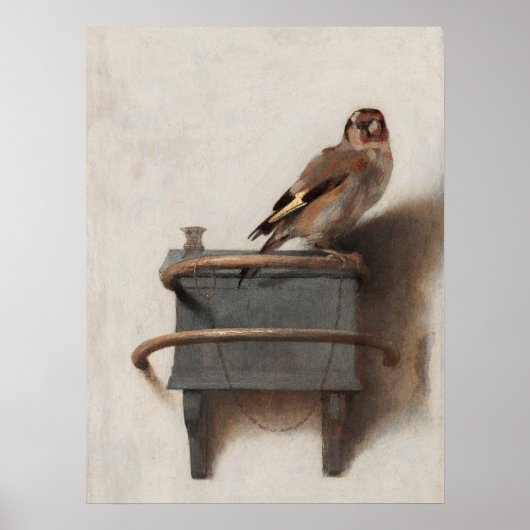 Poster Carel Fabritius L'Art Goldfinch Imprimer Or Néerla (Devant)