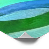 Poster Caretta Caretta Tortue Mignonne Et Art Coloré (Coin)