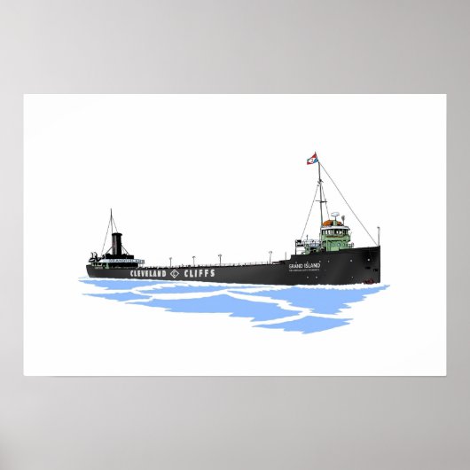 Poster cargo des Grands Lacs Grand Island (Devant)