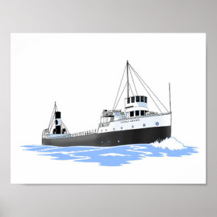 Poster cargo des Grands Lacs Thomas Adams nouvelle timone