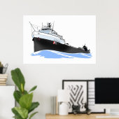Poster cargo des Grands Lacs William Clay Ford (2) (Bureau à domicile)