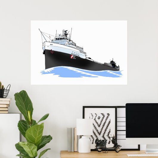 Poster cargo des Grands Lacs William Clay Ford (2) (Bureau à domicile)