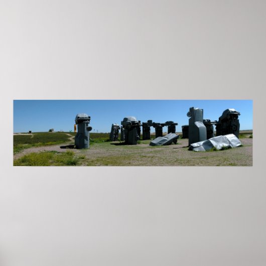 Poster Carhenge, Nebraska Panoramique 2 (Devant)