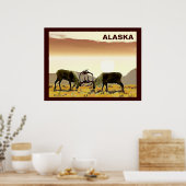 Poster Caribou Duel - Alaska (Cuisine)