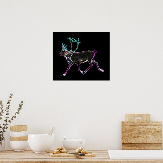 Poster Caribou électrique (Cuisine)