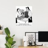 Poster Caricature 1870 (Bureau à domicile)