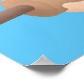 Poster Caricature à pâte molle et à pâte molle (Coin)