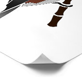 Poster Caricature adorable boréale pour oiseaux de poule (Coin)