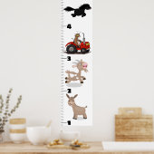 Poster Caricature amusante animaux de ferme graphique de  (Cuisine)