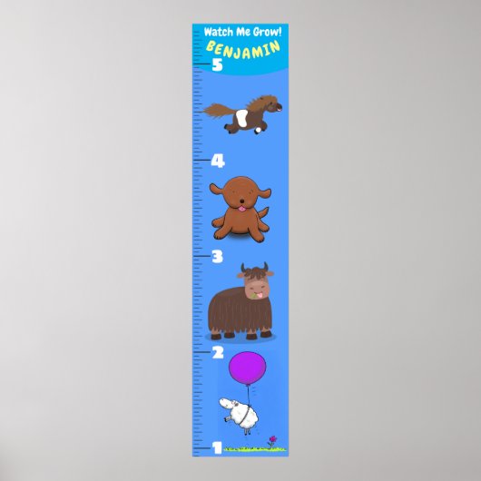 Poster Caricature amusante animaux de ferme graphique de (Devant)