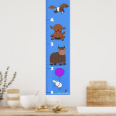 Poster Caricature amusante animaux de ferme graphique de (Cuisine)