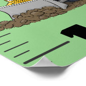 Poster Caricature amusante animaux de ferme graphique de  (Coin)