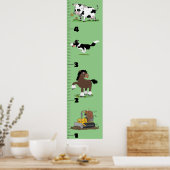 Poster Caricature amusante animaux de ferme graphique de  (Cuisine)