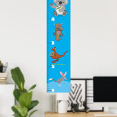 Poster Caricature amusante d'animaux australiens diagramm (Bureau à domicile)