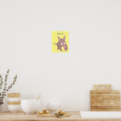Poster Caricature amusante de Aardvark (Cuisine)