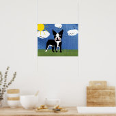 Poster Caricature Boston Terrier (Cuisine)