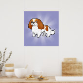 Poster Caricature Cavalier King Charles Spaniel (Cuisine)