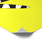 Poster Caricature Cute Zebra sans couture motif arrière - (Coin)