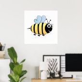 Poster Caricature d'abeille mignon (Bureau à domicile)