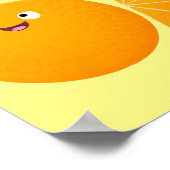 Poster Caricature d'agrumes d'orange (Coin)
