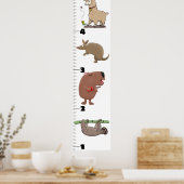 Poster Caricature d'animaux amusants graphique de croissa (Cuisine)