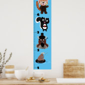 Poster Caricature d'animaux amusants graphique de croissa (Cuisine)