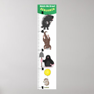 Poster Caricature d'animaux amusants graphique de croissa