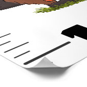 Poster Caricature d'animaux amusants graphique de croissa (Coin)